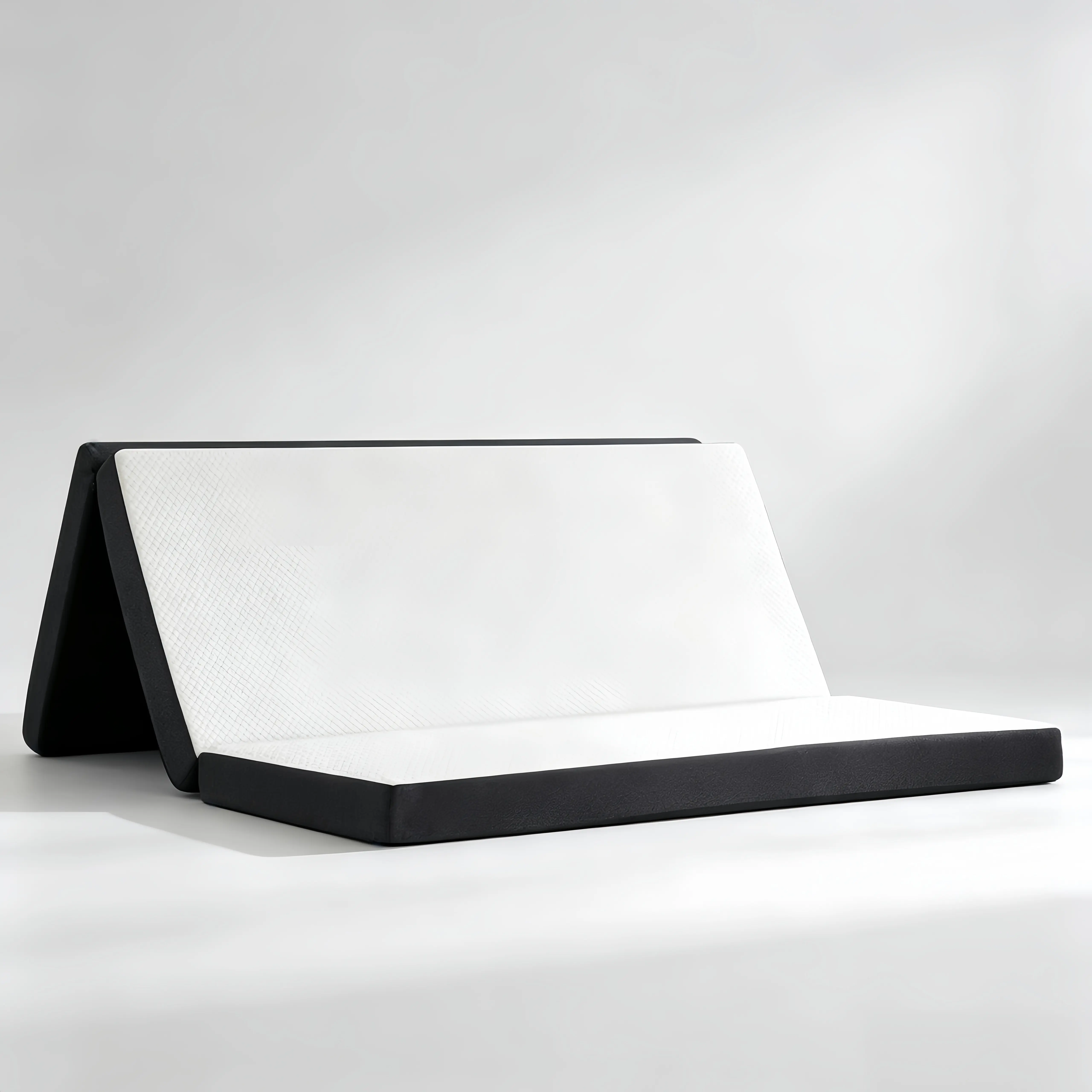 4 Inch Tri-fold Memory Foam Mattress, Portable Foldable Floor Bed，Portable Floor Mattress for Guest/Travel/Camping/Yoga - Full Size
