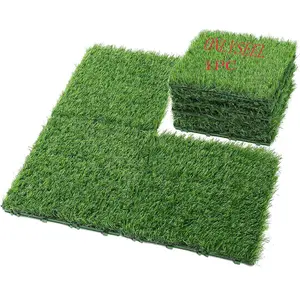 Floating Lawn DIY Movable Interlocking Floor, Outdoor Playground Artificial Grass, Realistic Fake Turf for Kids' Play Area, Interlocking Mats