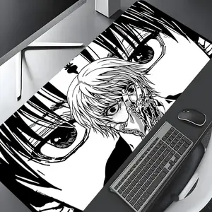 Vintage  black-and-white Horror Comic Character Design Extra Large Gaming Mouse Pad, Stylish Desktop Protector with Non-Slip Rubber, Multi-Size Mouse Mat for Laptops and Desktops, Great Gift for Boys and Girls, Desktop Accessory