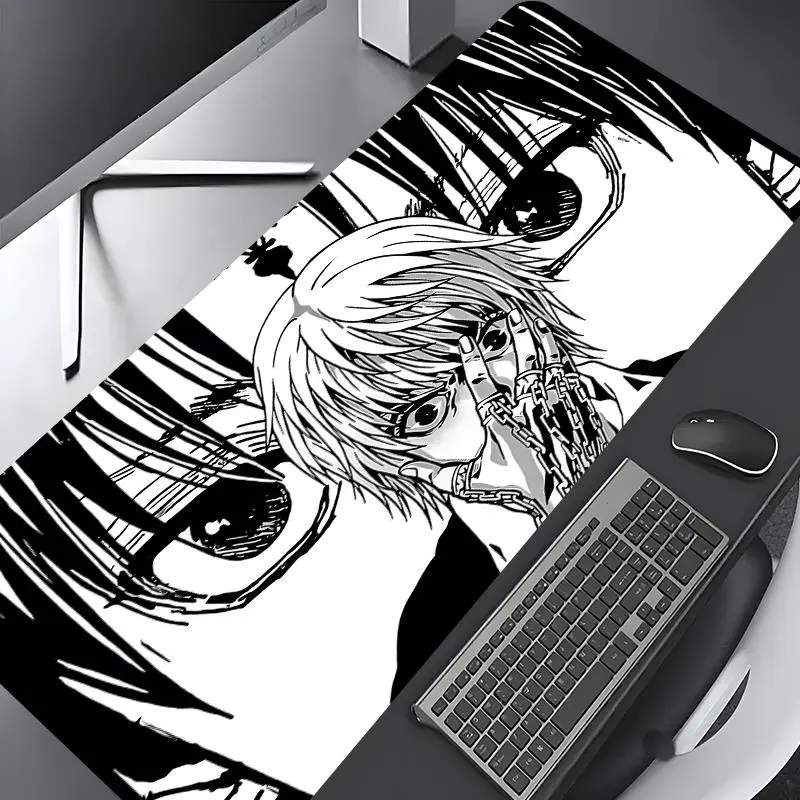 Vintage black-and-white Horror Comic Character Design Extra Large Gaming Mouse Pad, Desktop Protector with Non-Slip Rubber, Multi-Size Mouse Mat for Laptops and Desktops, Computer Desk Accessories, Desk Accessories