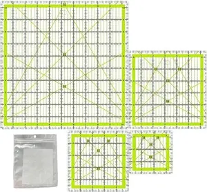Quilting Rulers,Quilting Templates Square Ruler (3.5", 5", 6.5", 10.5")