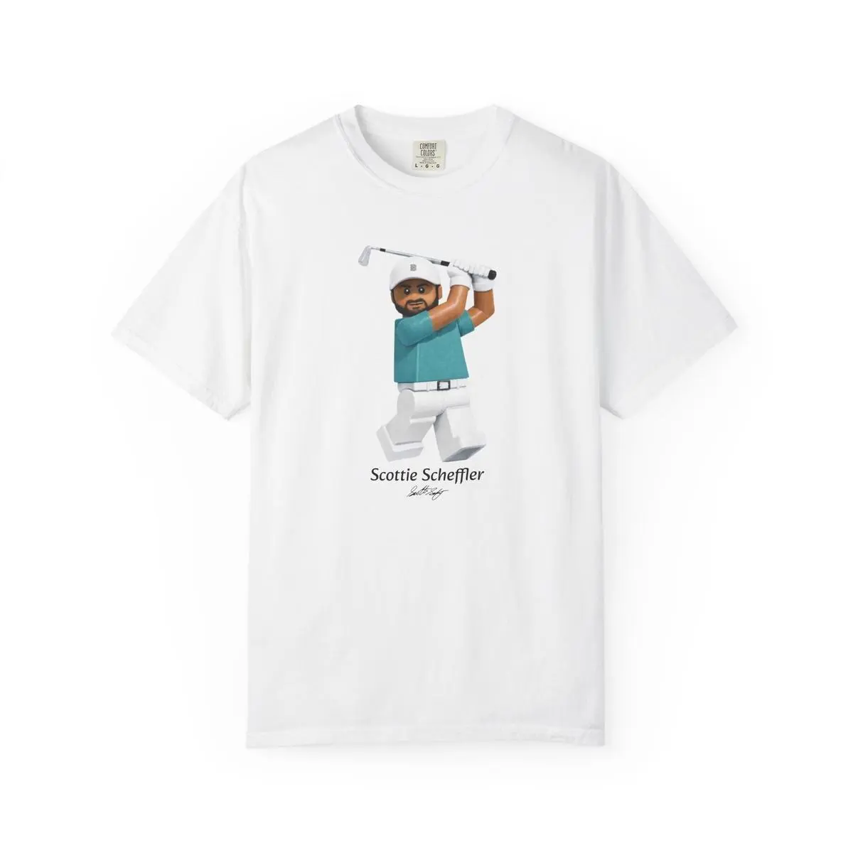 Men's Casual Short-Sleeve 'Mini' Scottie Scheffler Print T-Shirt, Men's Top, Style xm01, Tshirt, Prints, Classic, Cotton, Sleeves, Stylish, Fabric, Menswear, Crew Neck, Tee
