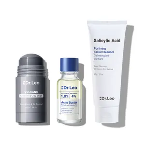 【Bundle & Save】Dr.Leo Salicylic Acid Acne Treatment Set | 24H Pimple Rescue + 15 Minutes Blackhead Removal + Pore Detox + Oil Control | Drying Lotion + Clay Mask Stick + Cleanser Skin Repair #mothersdaygift #Summervibes