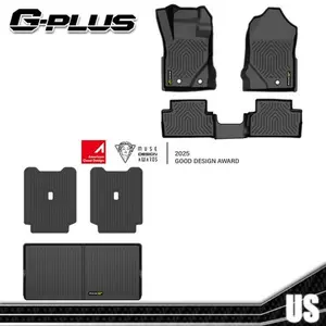 Fit For Fit For 2021-2025 Ford Bronco 2 Door TPE Floor Mats Front Rear,All Weather Floor Mats Rubber Liners,Waterproof Anti-slip Durable Floor Mats,Car Accessories G-PLUS