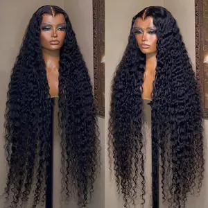 [28" Only for 28$]Water Wave Frontal Wig Transparent 13x4 13x6 HD Lace Frontal Human Hair Wigs Water Wave Curly Human Hair Lace Frontal Wigs For Women Natural Color PrePlucked Hairline