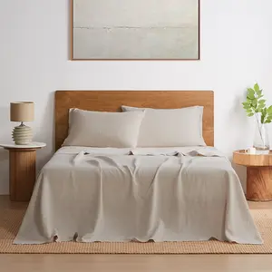 DAPU Pure Linen Sheet Set, 100% French Linen, Breathable, Soft and Durable for Hot Sleepers, Cool in the Summer, Warm in the Winter
