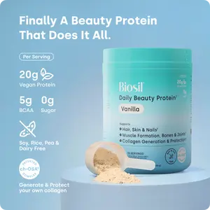 Biosil Daily Beauty Protein Vanilla – 20g Vegan Protein | Collagen Support | Beauty From Within | 0g Sugar