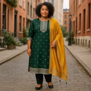 Big size silk kurta