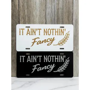 It Aint Nothin Fancy License Plate Blue Collar License Plate  Custom Truck License Plate Vehicle license plate frames Car