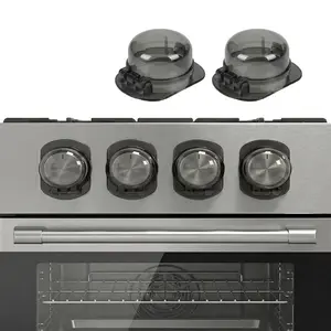 2-Piece Transparent Child Safety Knob Covers, Universal Fit for Washing Machine & Dryer, Pet-Child Lock Protection, Home Dust Cover, Household Dust Cover