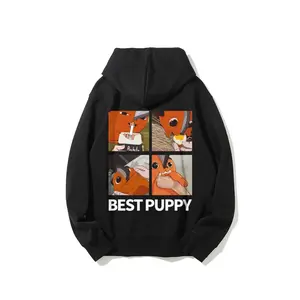 Men's Chainsaw Man Inspired Pochita Hoodie, Premium Cotton Blend, Made in USA, Relaxed Fit Streetwear Top