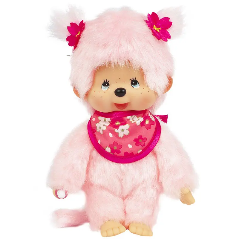 Monchhichi Pink Sakura Girl Plush