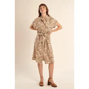 Stephanie Shirt Dress Camel