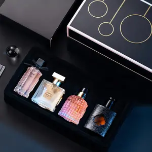The Story of Flowers Perfume Set |30mL*1+25mL*3 | Black Opium Fragrance Four-piece Set | with Pink Pepper & Orange Blossom and Pear &Coffee, Jasmine | women's perfume | mini perfumes | long lasting perfume | ok perfume