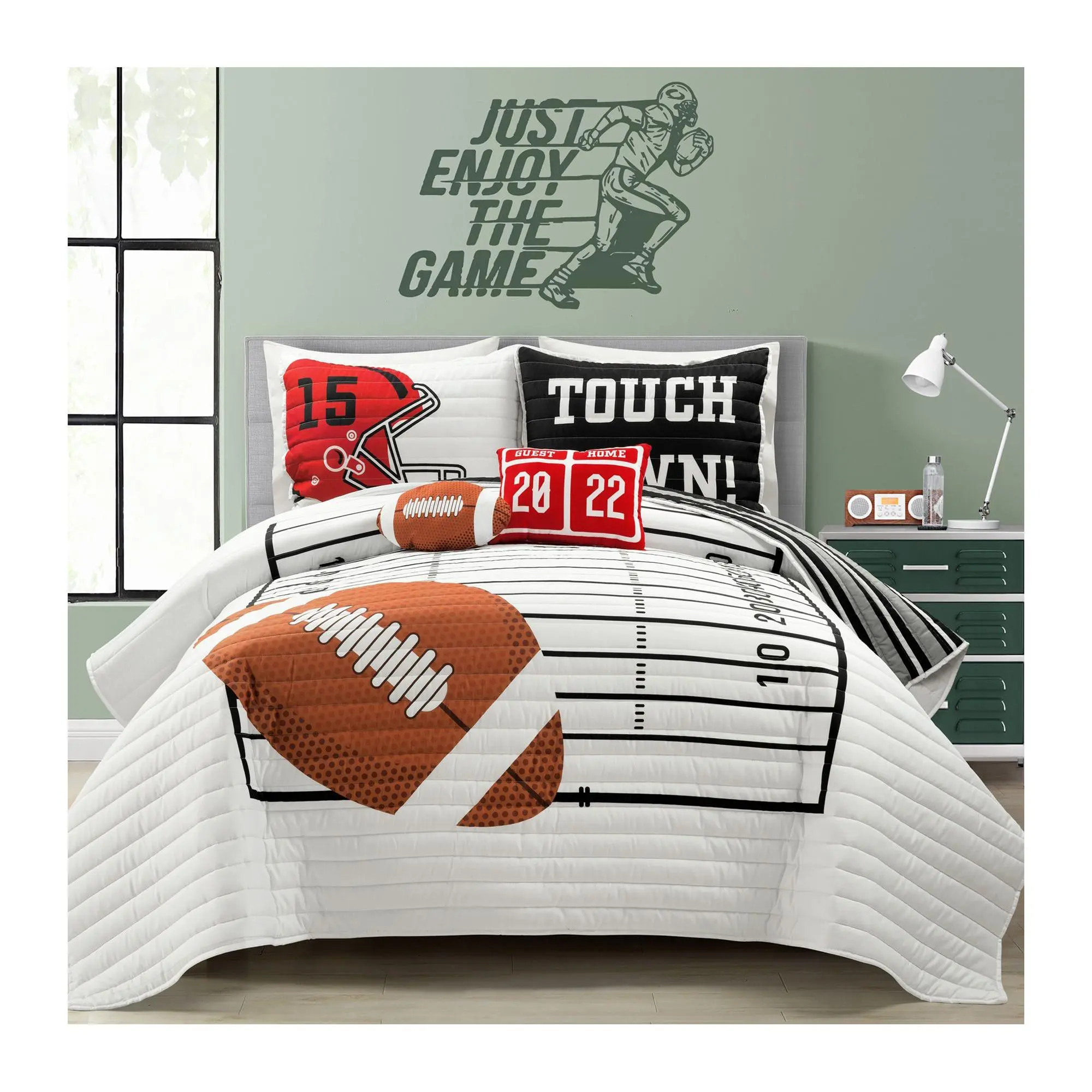 Lush Decor American Football Quilt-Juvy-Full/Queen