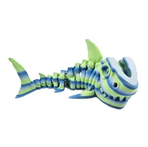 Prospect 3D - The Bone Yard - Jumbo Maximus Skeleton - 18 Inches Long - Articulated Megalodon Model for Display Enthusiasts