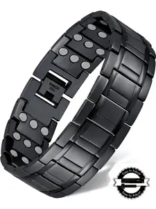 Men's copper magnetic bracelet, adjustable length, includes a free adjustment tool, stylish accessory, a romantic gift for your boyfriend, friend, or father, Adjustable Slider Bracelets.