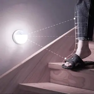 LED Motion Sensor Night Light, Automatic On & Off LED Night Light, Batteries Required LED Night Light for Kitchen, Bathroom, Stairs, Bedroom, Nightlight For Bedroom