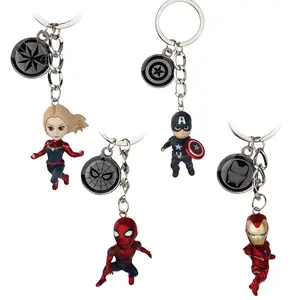 Marvel Avengers: Endgame Egg-Shaped Keychain Series Featuring Captain America Spider-Man Iron Man & Captain Marvel Figures