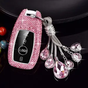 Sparkling Rhinestone Key Fob Cover for Benz W202 W203 W204 C180 W20 E200L Accessories E A B C G-Class C200L C260L GLC300 GLC260 S350 GLK GLB GLA E260L E300L