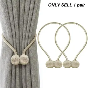 2pcs Magnetic Curtain Tieback Clips, Curtain Tie Backs for Curtains, Strong Magnetic Holders for Home Office Decor, European Style Window Decoration Accessories, Interior Decoration Accessories, Window Decorations Supplies