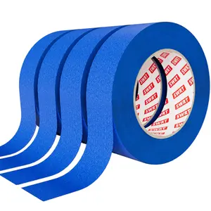 4 Rolls Premium Painters Tape, Blue Tape, Masking Tape, Paint Tape for Multi-Purpose, Painting, Painter's, DIY Crafts Arts (88yd =0.94IN*22yd*4) Decoration Labeling No Residue, Easy Removal