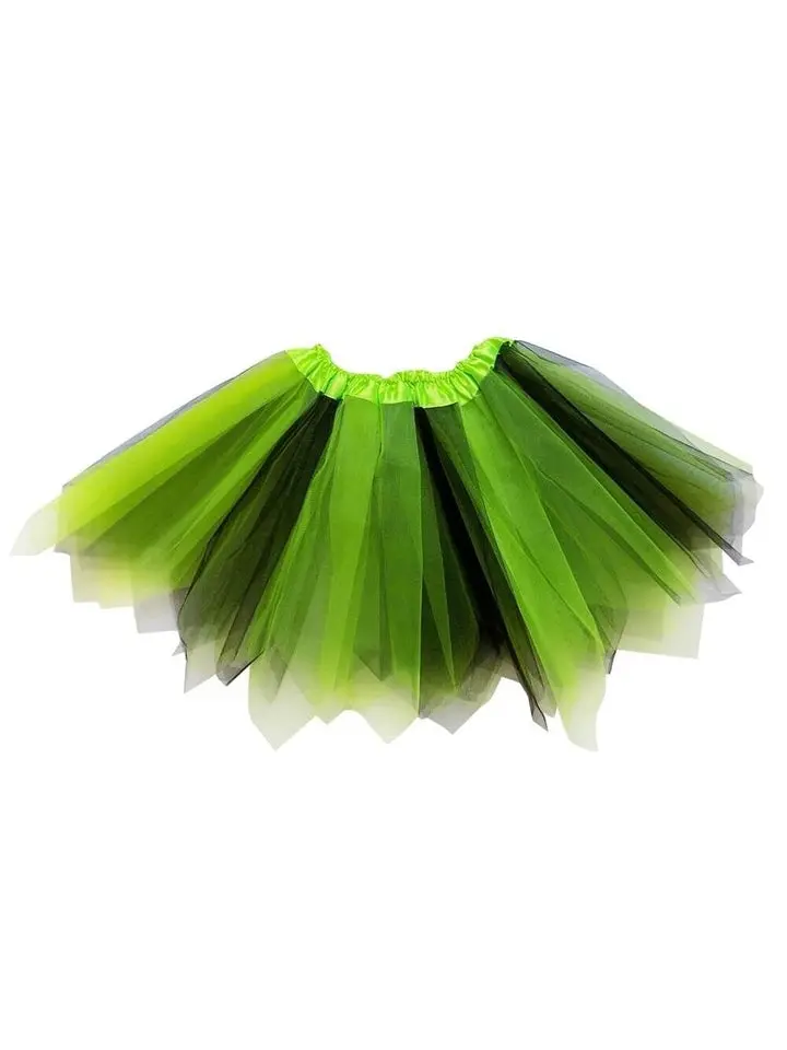 Lime & Black Fairy Costume Pixie Tutu Skirt for Kids, Adults, Plus