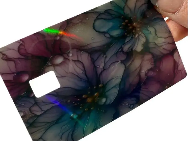 Iridescent Waterproof Holographic Sticker Covers - Custom Art Craft Scrapbooking Set for Credit-Debit Cards, Scrapbooking & Stamping DIY Projects