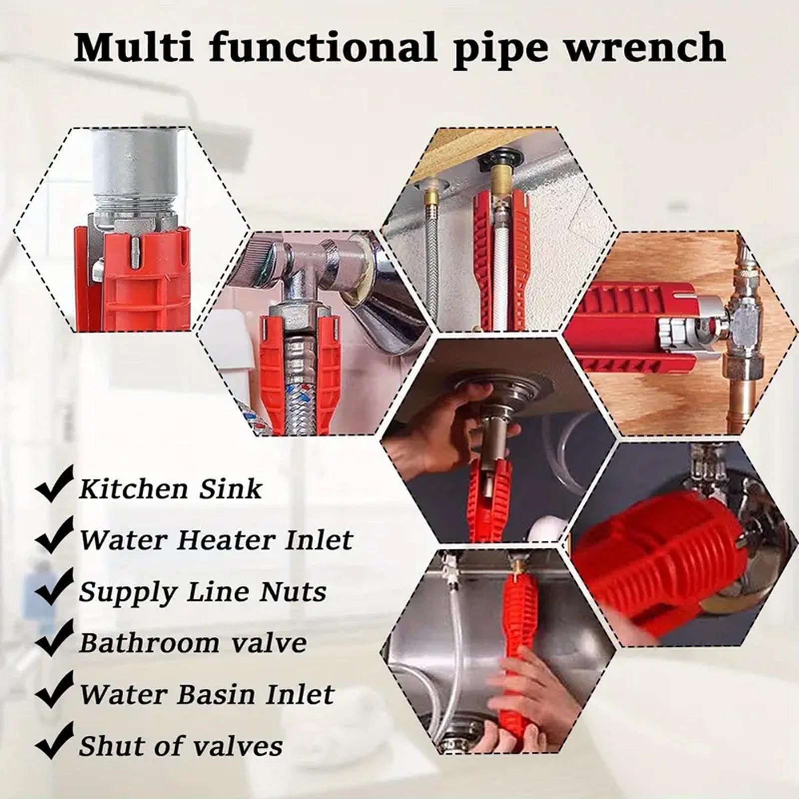 Plumber’s Best Friend: 14-in-1 Faucet Wrench – Premium Multi-Functional Pipe Wrench for Toilet, Sink, Bathroom & Kitchen Installation and Repair spanner wrench Leather Grommet Tool and Eyelet Kit Oxygen Acetylene Welding Torch Kit trach kit wrench pen