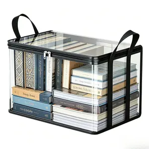 Large Clear Thick Plastic Storage Box With Hinged Lid, Heavy-Duty Durable High Capacity Organizer, Perfect For Home, Camping, Travel, Attic And Moving