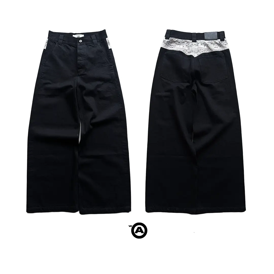 'Note' Jet Black Selvedge Denim
