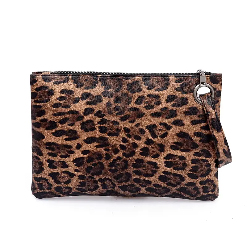 PacificPlex Womens Handbag Leopard Print Oversized Clutch Wristlet Purse Bag