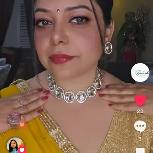 Kundan Necklace and Stud for women