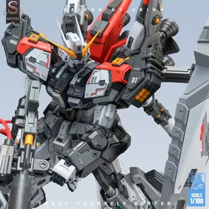 Zza Gzss-Ox-001 Mecha Model Kit, 1/100 Scale Sci-Fi Robot Action Figure, High-Mobility Frame, Heavy Weapons Shield Sword Combo, 22.5cm DIY Set