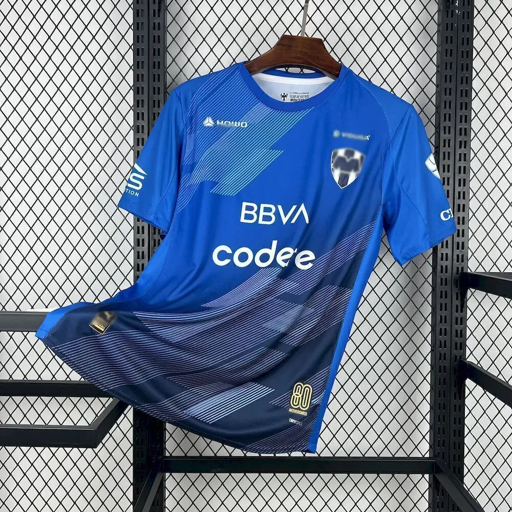 Men's Monterrey25/26 Third Jersey - Men's - Fan Model - Blue Soccer Jersey, Football Fan Gift