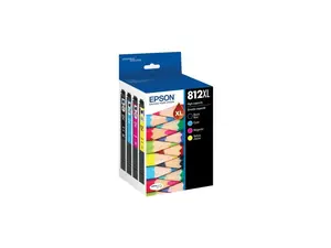 Epson 812XL DURABrite Ultra High Yield Inkjet Ink Cartridge - Single Pack - Cyan, Black, Yellow, Magenta Pack - T812XL-XCS