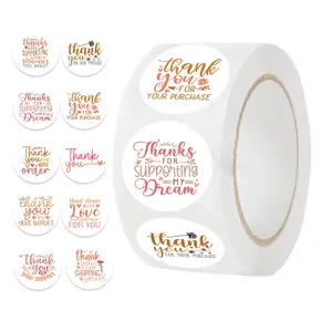500pcs/roll Thank You Roll Adhesive Stickers - DIY Decor for Cups, Scrapbooks, Tablets, Phone Cases (Kids' Removable Stickers)