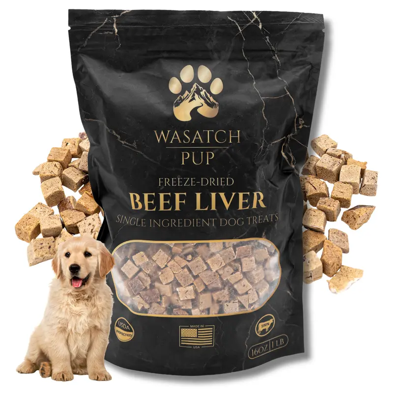 Freeze-Dried Beef Liver Dog Treats, Single-Ingredient High-Protein Training Snacks