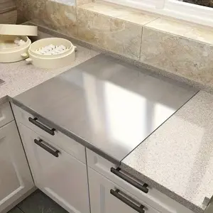 Stainless Steel Cutting Board, Food Grade, Non-Slip Edges, Easy to Clean, Cutting Boards for Kitchen, Ideal for Kitchen, Restaurant, Baking, Perfect Holiday Gift, Durable Cutting Board, Modern Cutting Board