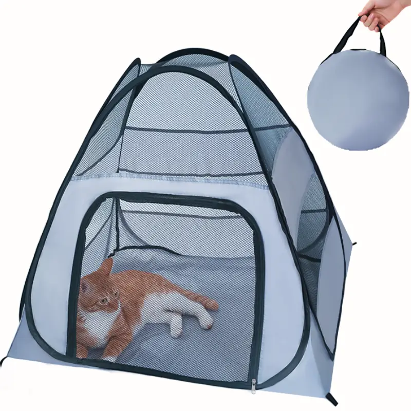 Outdoor portable cat house, fence, breathable, cooling, sun protection, suitable for indoors and outdoors, suitable for kittens, puppies, rabbits, squ