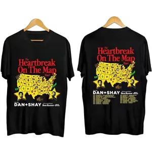 Dan + Shay 2024 Heartbreak on the Map Tour Shirt, Dan + Shay Band Fan Shirt, Dan + Shay 2024 Concert Shirt, Heartbreak on the Map Tour Tee
