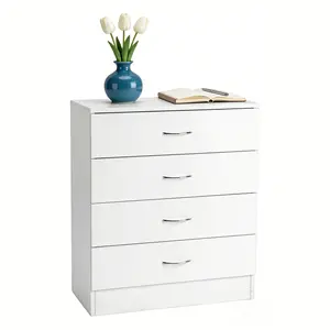 3/4 Drawer Dresser for Bedroom, Small Chests of Drawers Modern Nightstand, White Dresser Chest with 3/4 Storage Drawers, Dressers for Nursery, Hallway, Living Room, Closet
