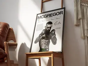 McGregor Poster Bundle, UFC Fighter Wall Art, MMA Poster Print Unframe, UFC Legend Print Set Decor