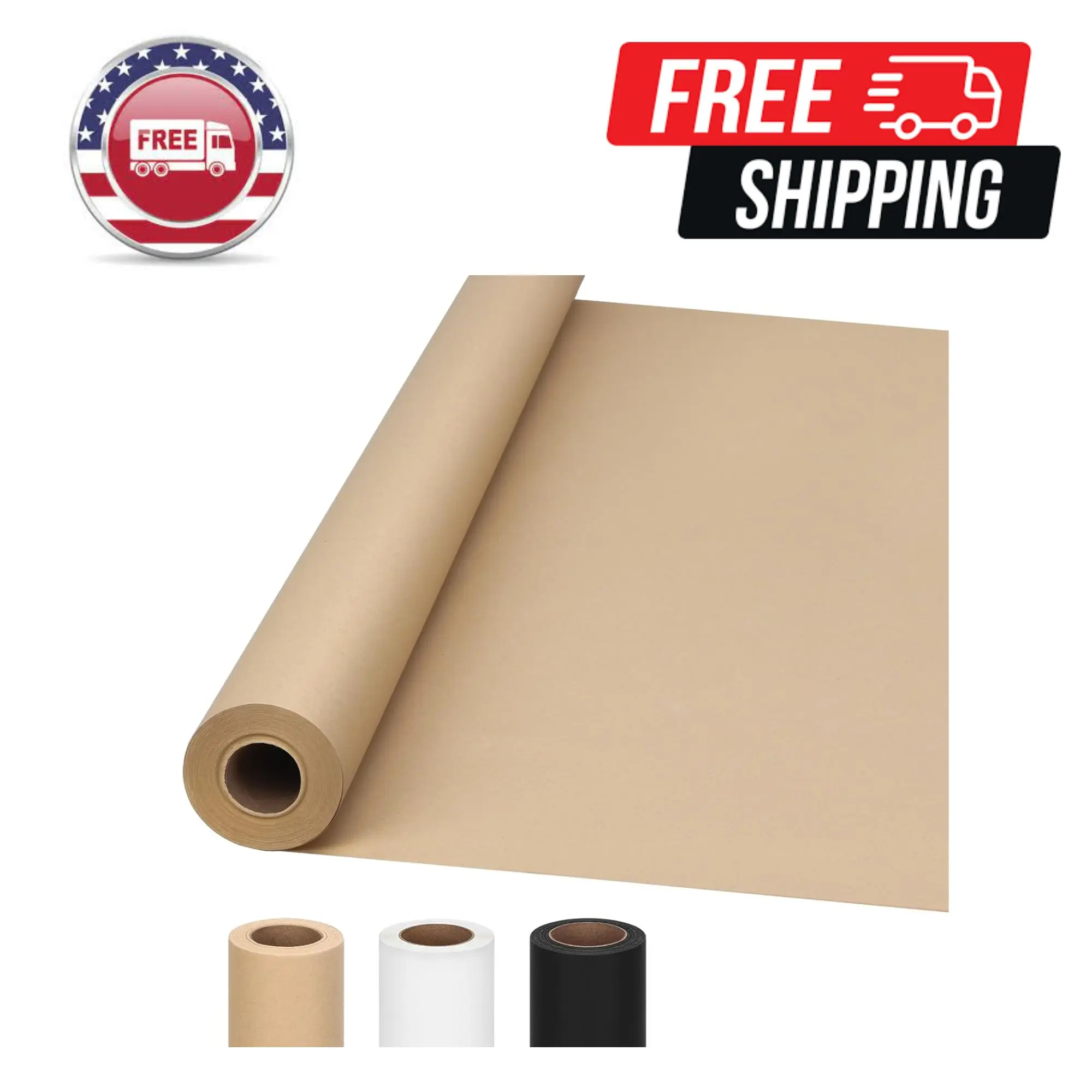 36" x 1,200"(100') Brown Kraft Paper Roll Banner Paper Craft Paper
