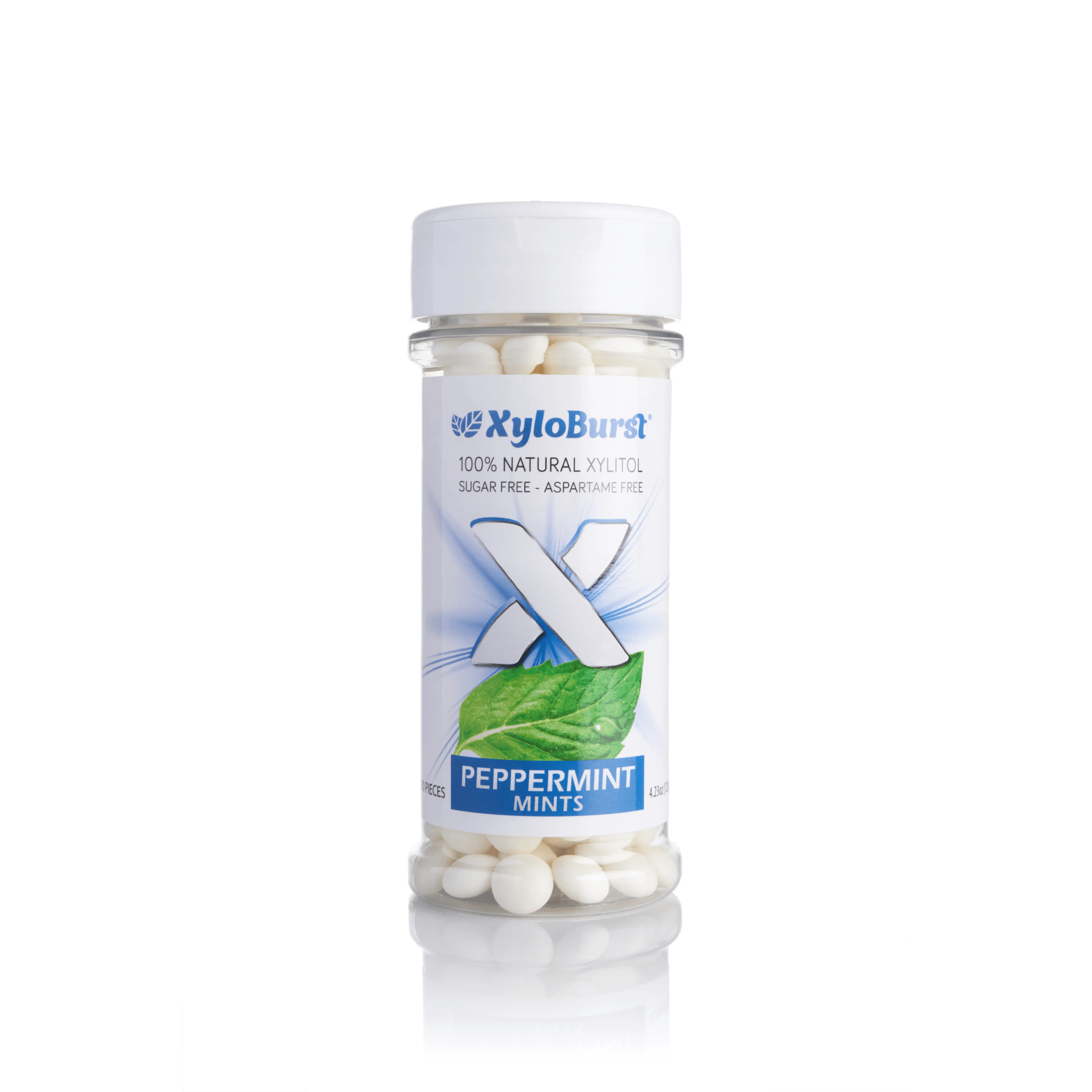 XyloBurst Peppermint Xylitol Mints | Sugar-Free Breath Mints | 100% Xylitol | Aspartame-Free