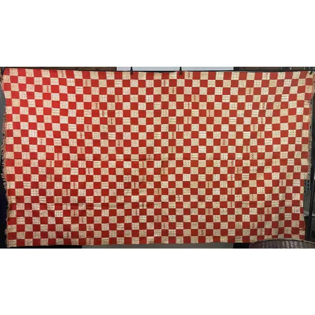 XL Fulani Peulh African Colorful Mudcloth Textile | 92 x 52"