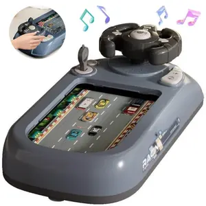 Racing Adventure Car Steering Wheel Toy for Kids Musical Driving Game Toddler Interactive Simulation Toy Educational Learn Gifts