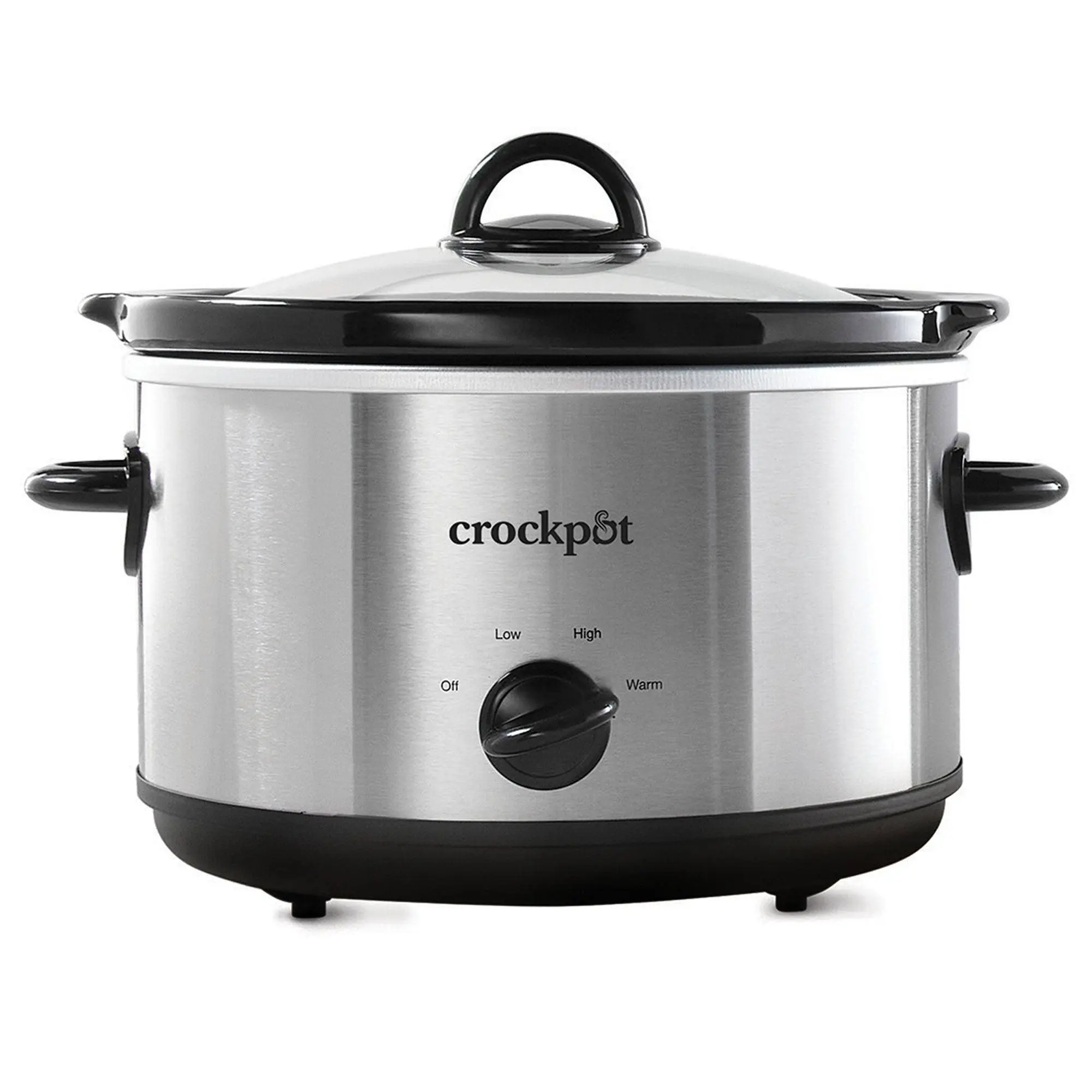 Crock-Pot 4.5 Quarts Manual Design Series Slow Cooker w/3 Heat Settings, Silver Crock-Pot 4.5 Quarts Manual Design Series Slow Cooker w/3 Heat Settings, Silver