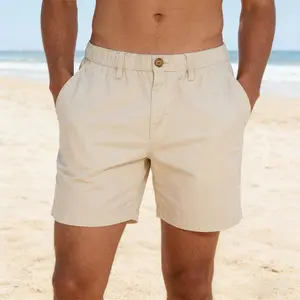 Name 5.5" Inseam Men's Shorts Cotton Casual Wear with Pockets Zipper Comfortable Relaxed Fit Tropical Menswear