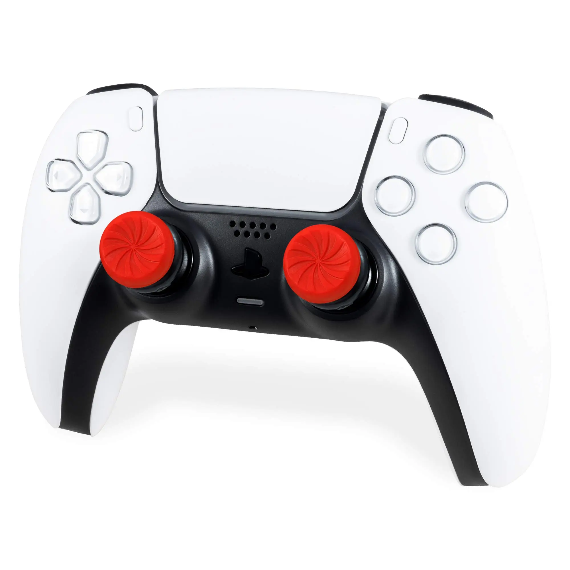 PlayStation 4 Accessory Kits Control Freaks Professional Thumbsticks Grips for PlayStation 4 (PS4) and PlayStation 4 (PS5) Controller | 2 Performance Thumbsticks | 2 High-Rise Concave | Red (Without controller)